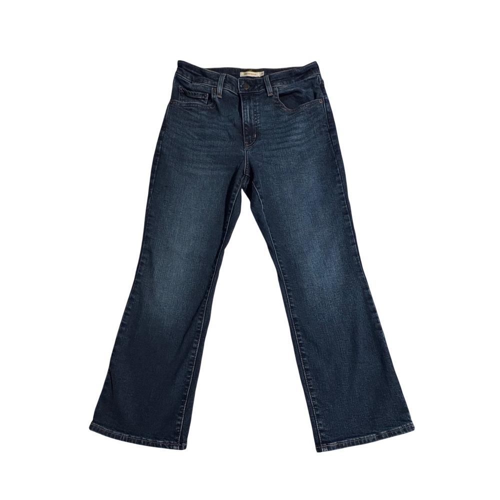 Levis 725 High Rise Bootcut Jeans Dark Wash Indigo Blue Stretch Denim Womens 29